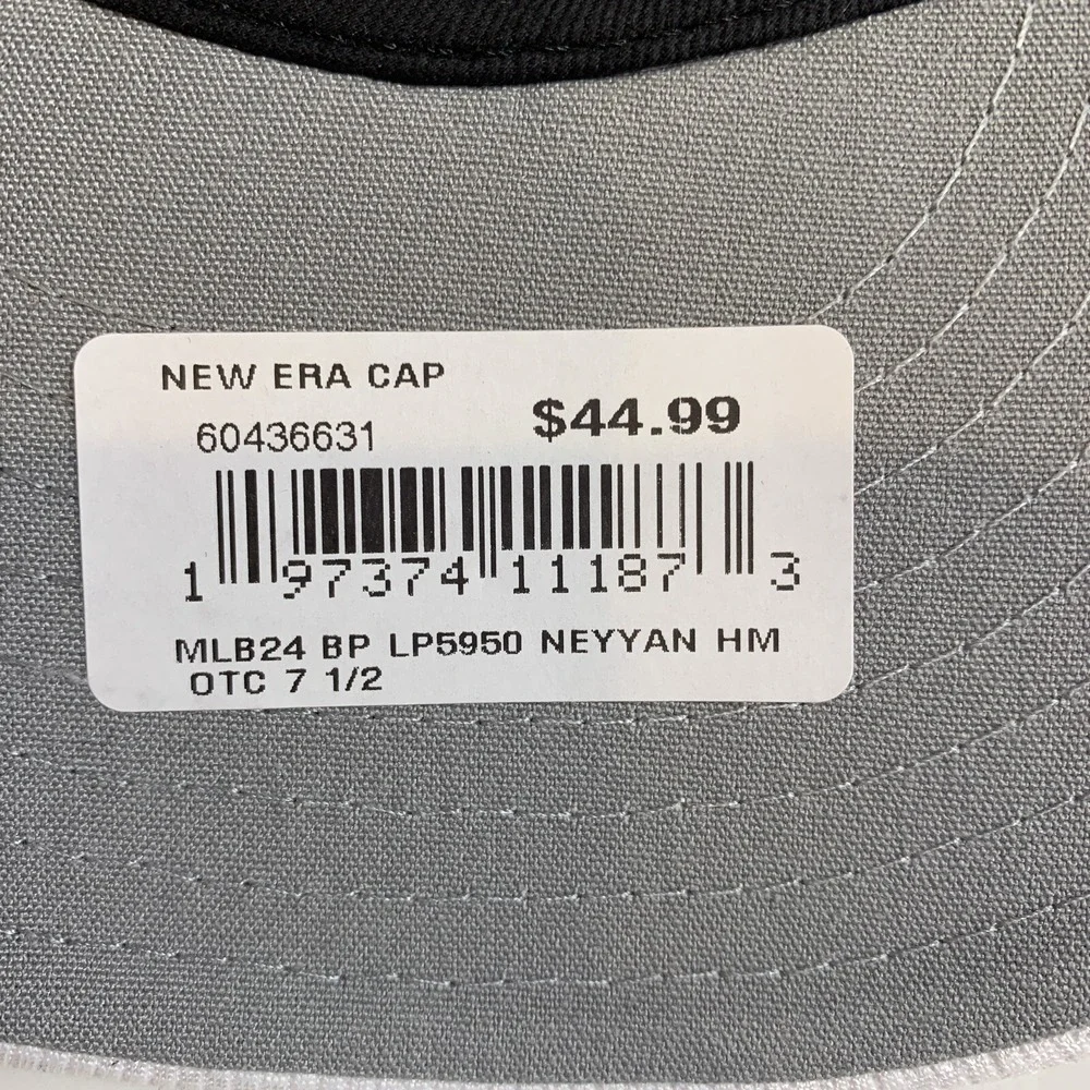 New Era New York Yankees Batting Practice Low Profile Navy 59FIFTY Hat Cap 7 1/2